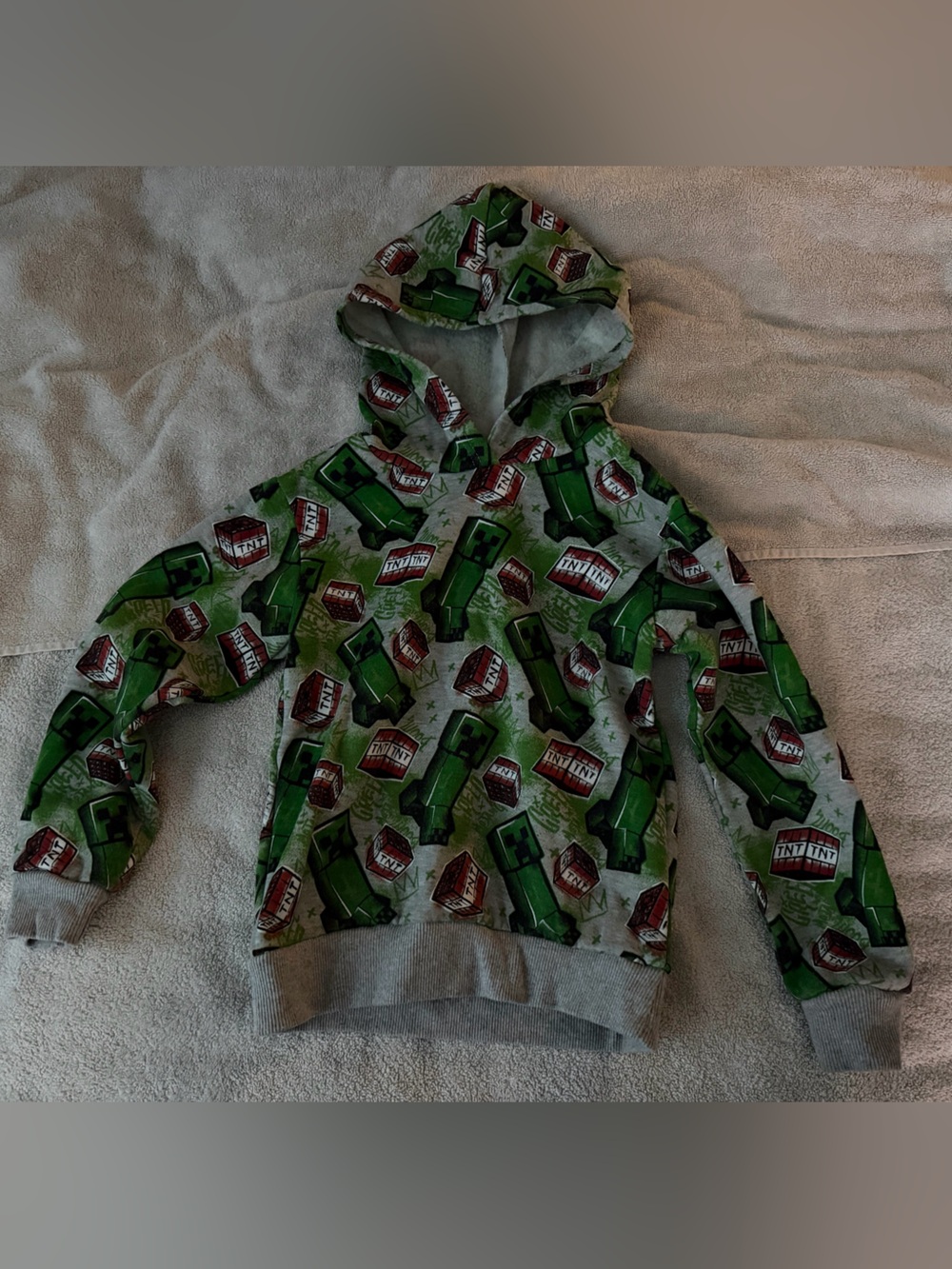 Minecraft Kids Green Graphic Hooded Sweatshirt
